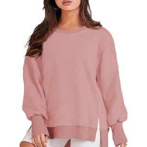 Plus Size Sweatshirt Polyester Oversized Crewneck Casual Long Sleeve